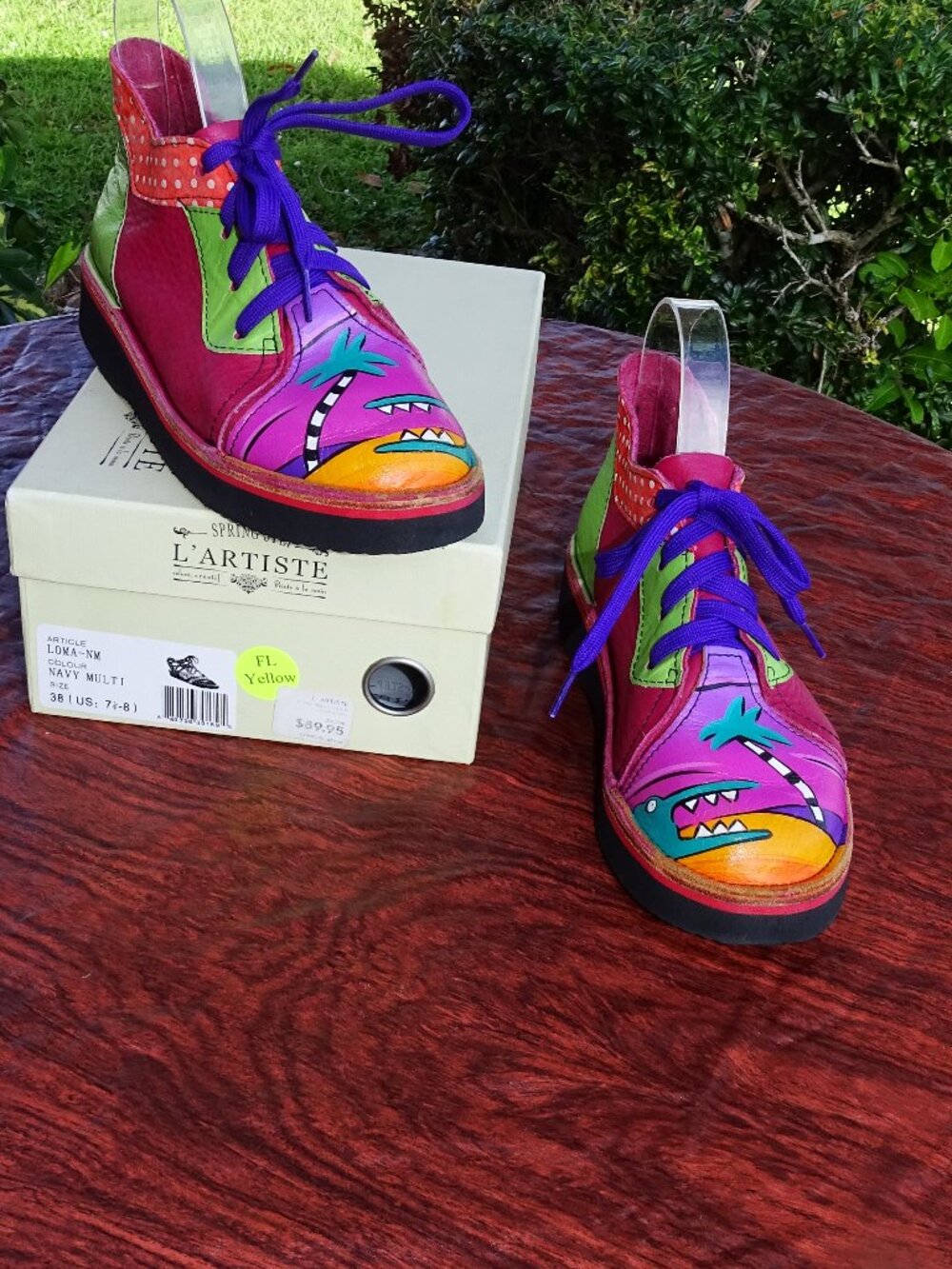 Soletech Leather Artistic Women's Shoes Artsy Whimsy Hippie Boho Size 6